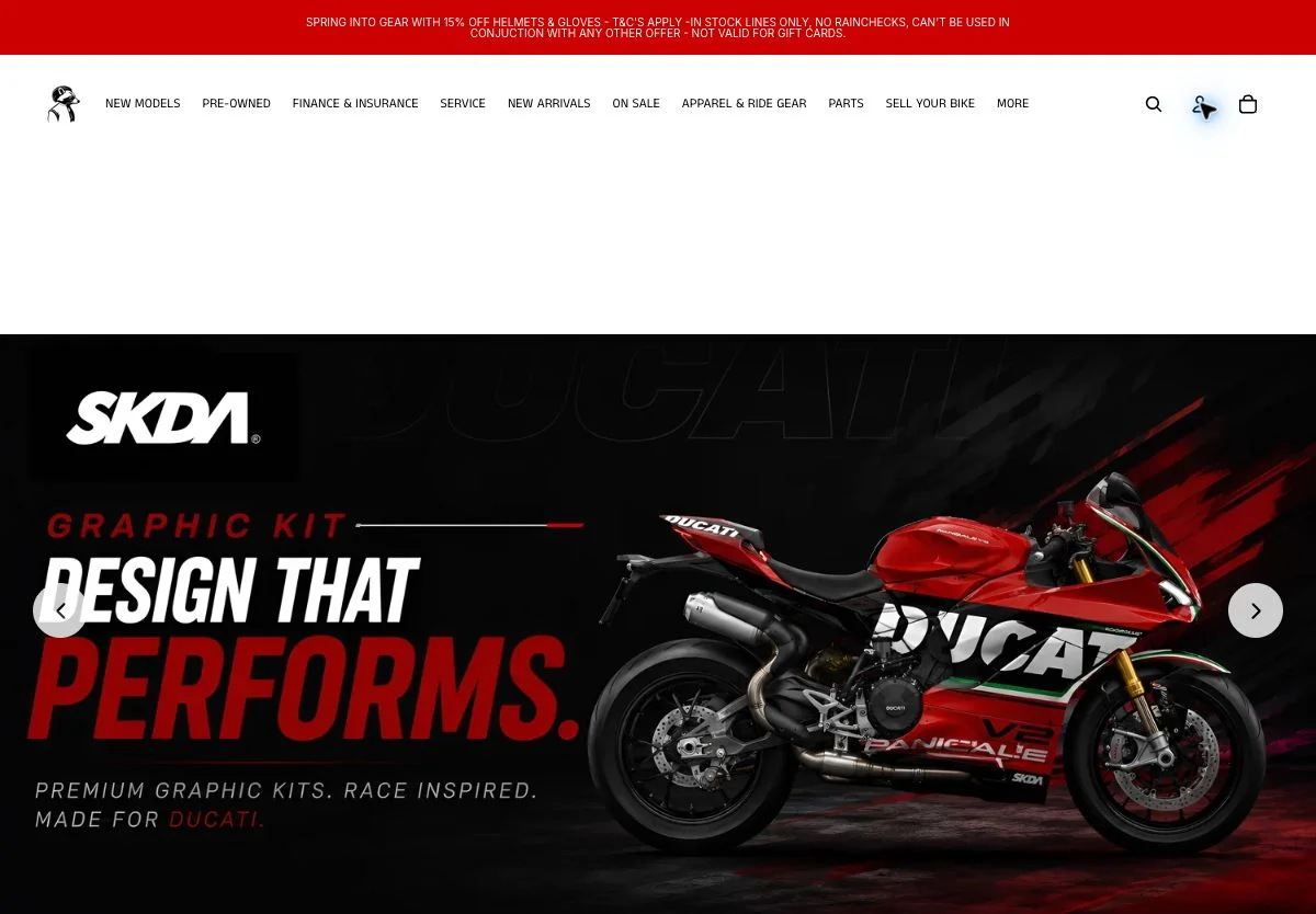 Joe Rascal Ducati website imagery